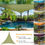 Thumbnail: 9.84ft Shade Sail Patio Cover Canopy Camping Awning Sunscreen  4 colors 2 sizes