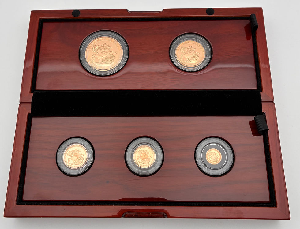 Thumbnail: 2017 Royal Mint Proof Gold Sovereign 5 Coin Set - 200th Anniversary