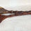 Thumbnail: Hand crafted salad servers, textured olive wood, decorative wooden kitchen utensils, hand carved bohemian wooden spoon.