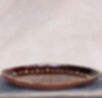 Mid-century studio Art plate by Chipping Campden - Campden Pottery stamped on base, stunning brown and white art glaze.