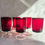 Thumbnail: Mid Century French Luminarc Red Glasses, with clear stem. Rare, Vintage collection.