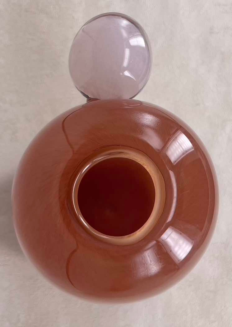 Thumbnail: Designer glass decorative object, vase, sculpture, hand-blown, hand formed, unique, minimalistic, contemporary interiors,