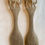 Thumbnail: Hand carved elephant fork and spoon, vintage salad servers, artisan crafted cutlery.