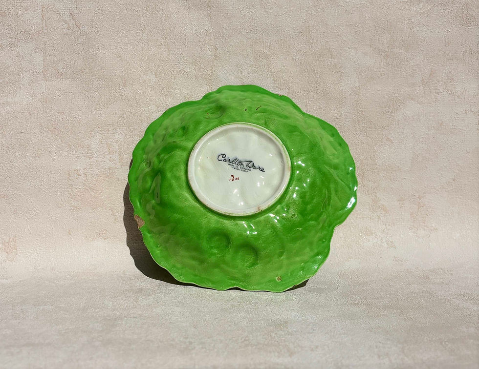 Thumbnail: Vintage Carlton Ware Green Lettuce & Tomato Ceramic Serving Dishes - Set of 3.