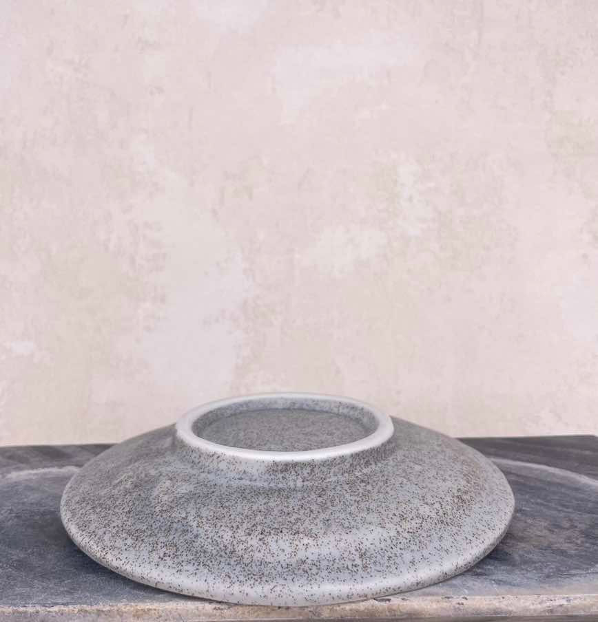 Thumbnail: Rustic collectable hand thrown speckled stoneware rustic plates, unique glaze, studio pottery set of 4 rustic plates, bowls.