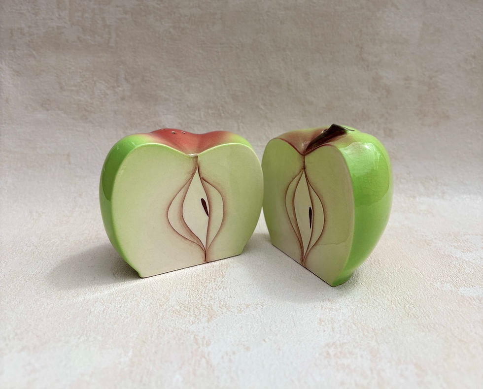 Thumbnail: Vintage Carlton Ware Ceramic Apple Cruet Set - Salt & Pepper Shakers. Vintage cruet set, Kitchenalia, apple ceramics.