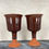 Thumbnail: Vintage terracotta goblets, luxurious brown drip bowls, hand made artisan quality. 2 piece set