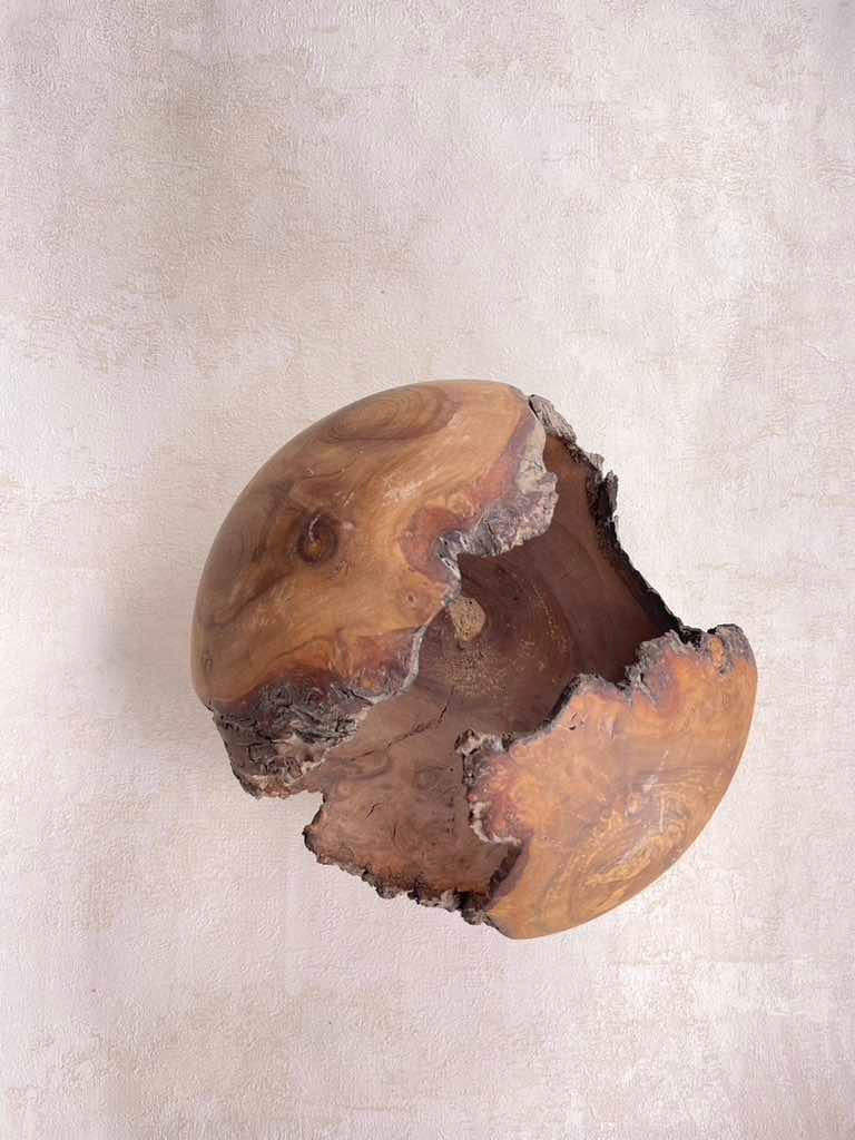 Thumbnail: Rare hand turned wooden live edge wooden sculpture, signed.