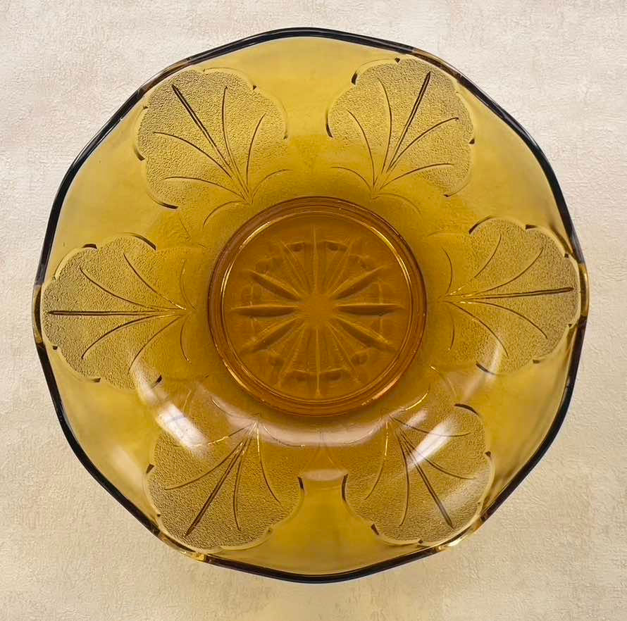 Thumbnail: Rare, Vintage Amber Glass bowl, by Sowerby / Ravenhead.
