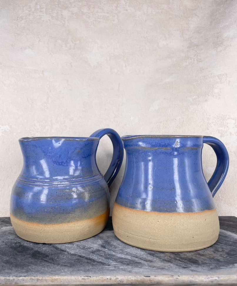 Thumbnail: Hand glazed jug, hand-thrown pitcher jug, pottery vase, handmade artisan pottery, studio art pottery, children's interior.