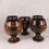 Thumbnail: Vintage Boscastle Terracotta Goblet Set Signed - 5 Piece Set. terracotta wine goblets.