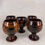 Thumbnail: Vintage Boscastle Terracotta Goblet Set Signed - 5 Piece Set. terracotta retro goblets.