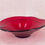 Thumbnail: ruby red glass plate, vintage glass bowl, retro red art glass, mid century red glass, 1950's decor