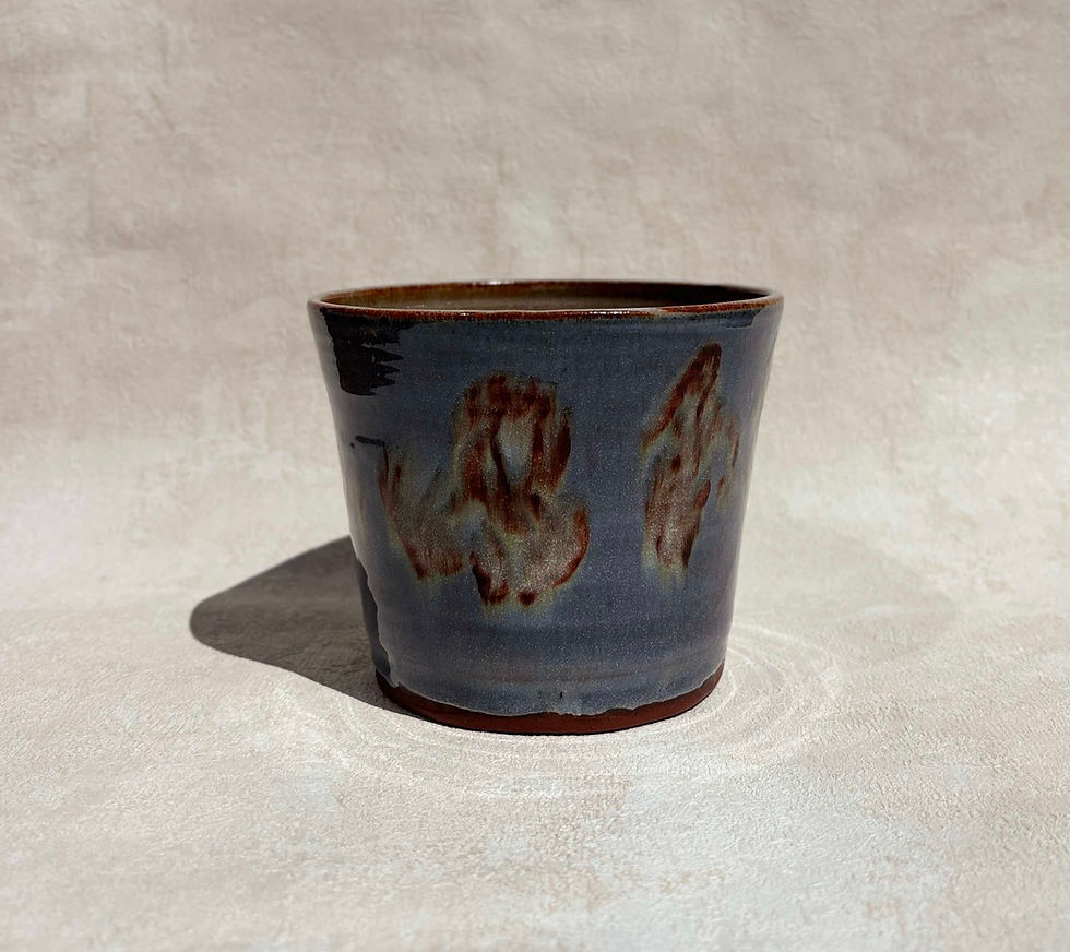 Thumbnail: Vintage Campden Pottery Stoneware Vessel by Jane Sankey - Signed Studio Pottery.handmade pottery, wabi sabi decor.