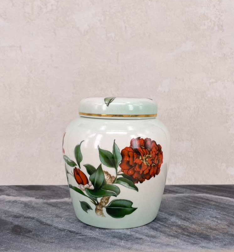Vintage Palissy Royal Worcester Ceramic Ginger Jar - Stamped.