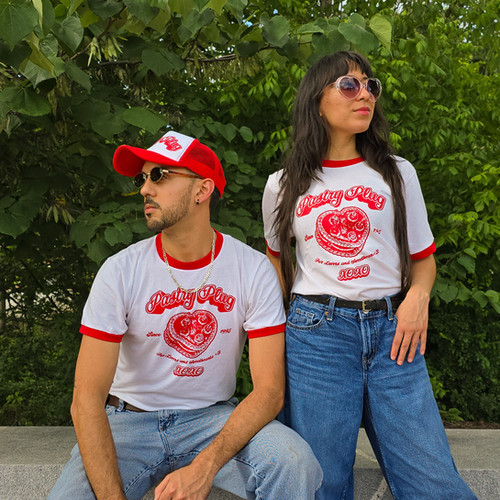 Vintage Cherry Cake Ringer T-Shirt | Pastry Plug