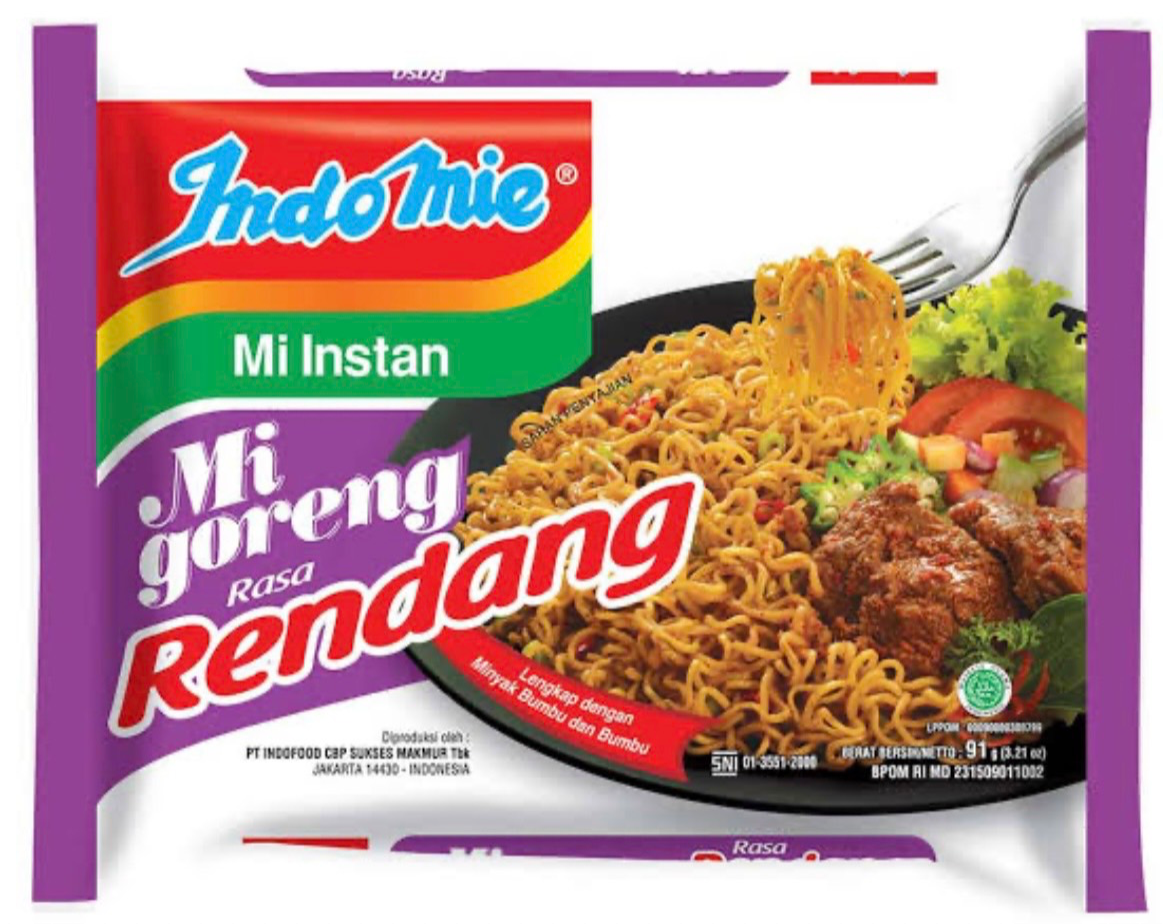 Indo mie goreng rendang