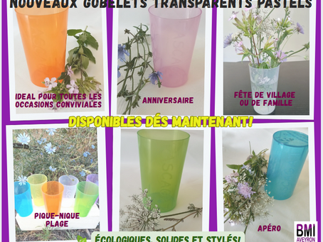 Nouveaux gobelets réutilisables : douceur et convivialité !