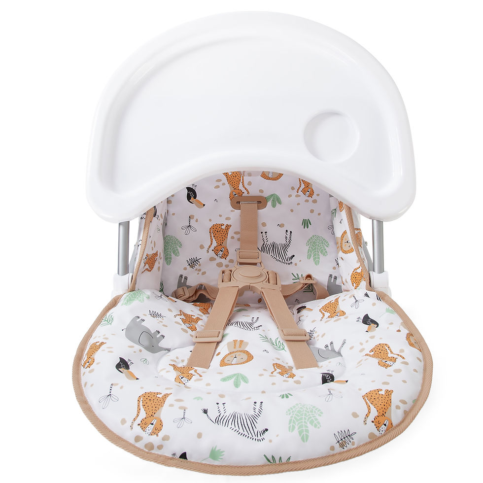Thumbnail: Feed Me Compact Folding Highchair - Jungle Tots