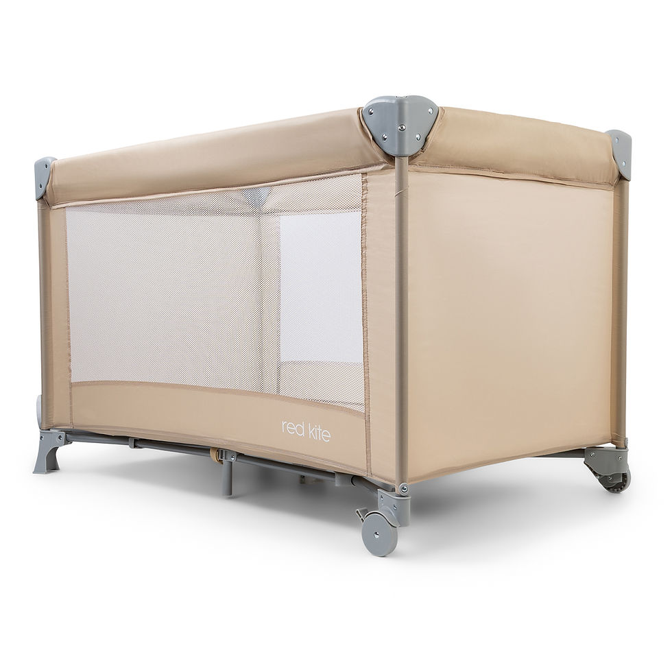 Thumbnail: Sleepsound Easifold Travel Cot - Oatmeal