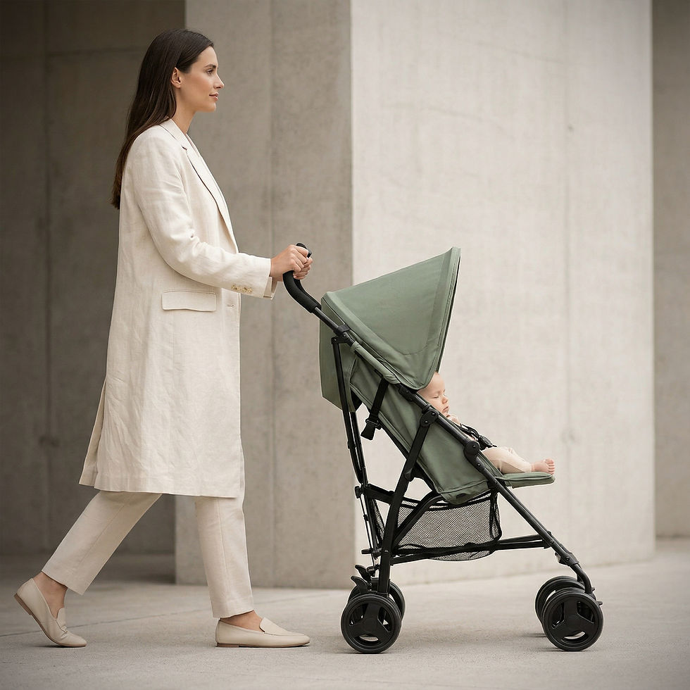 Thumbnail: Push Me 2U Lightweight Stroller - Sage