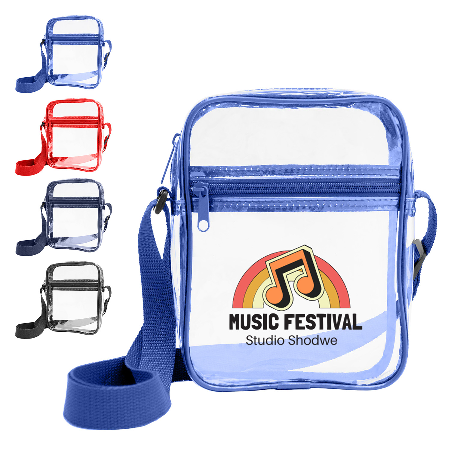 CP2503 Clear PVC Crossbody Shoulder Bag
