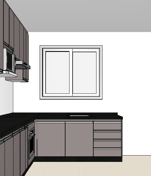 Armários planejados em MDF Cacao com puxador perfil alumínio. Projetos personalizados para cozinha planejada moderna, funcional e sofisticada