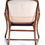 Thumbnail: Back view of Mango Rattan Chair with walnut-stained ashwood frame
