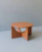 Orange FLAT lacquer medium coffee table