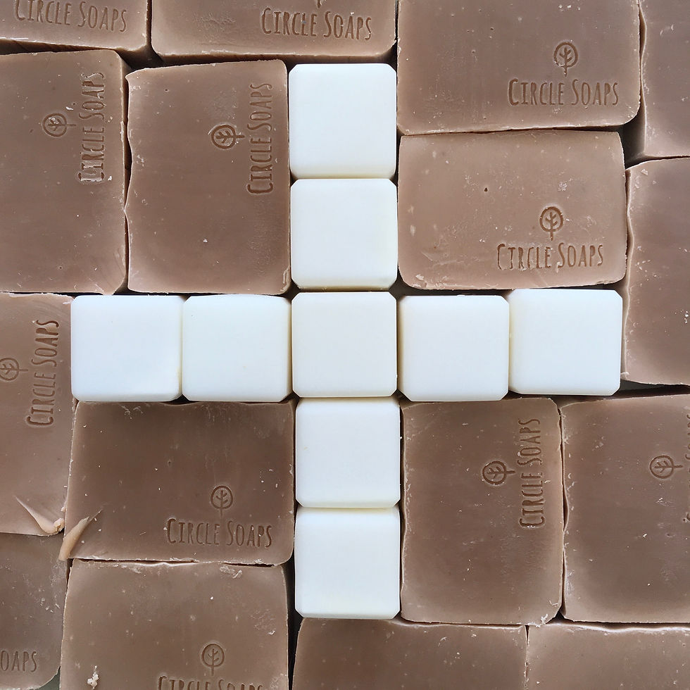 swiss flag with soaps