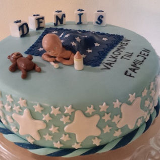 Baby shower tårta