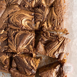 Nutella & jordnötssmör blondies