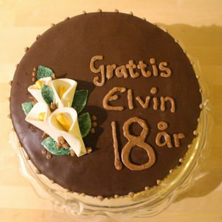 18 års tårta
