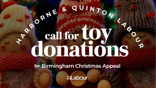 Quinton and Harborne Labour Party call for toy donations for Birmingham Christmas Appeal