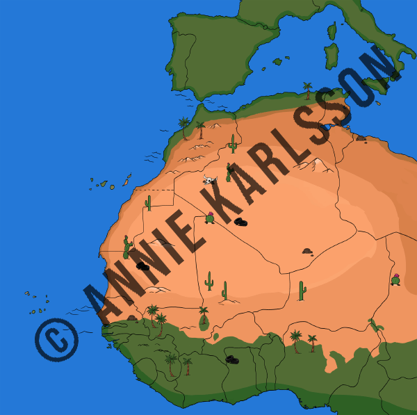 map of north and west africa