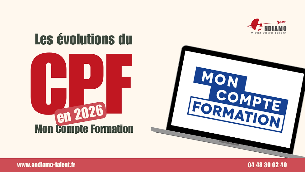 Les évolutions du CPF (Mon Compte Formation) en 2026.