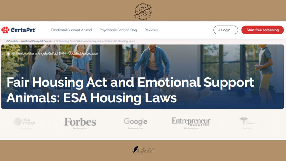 Certapet_Fair Housing Act and Emotional Support Animals_ ESA Housing Laws