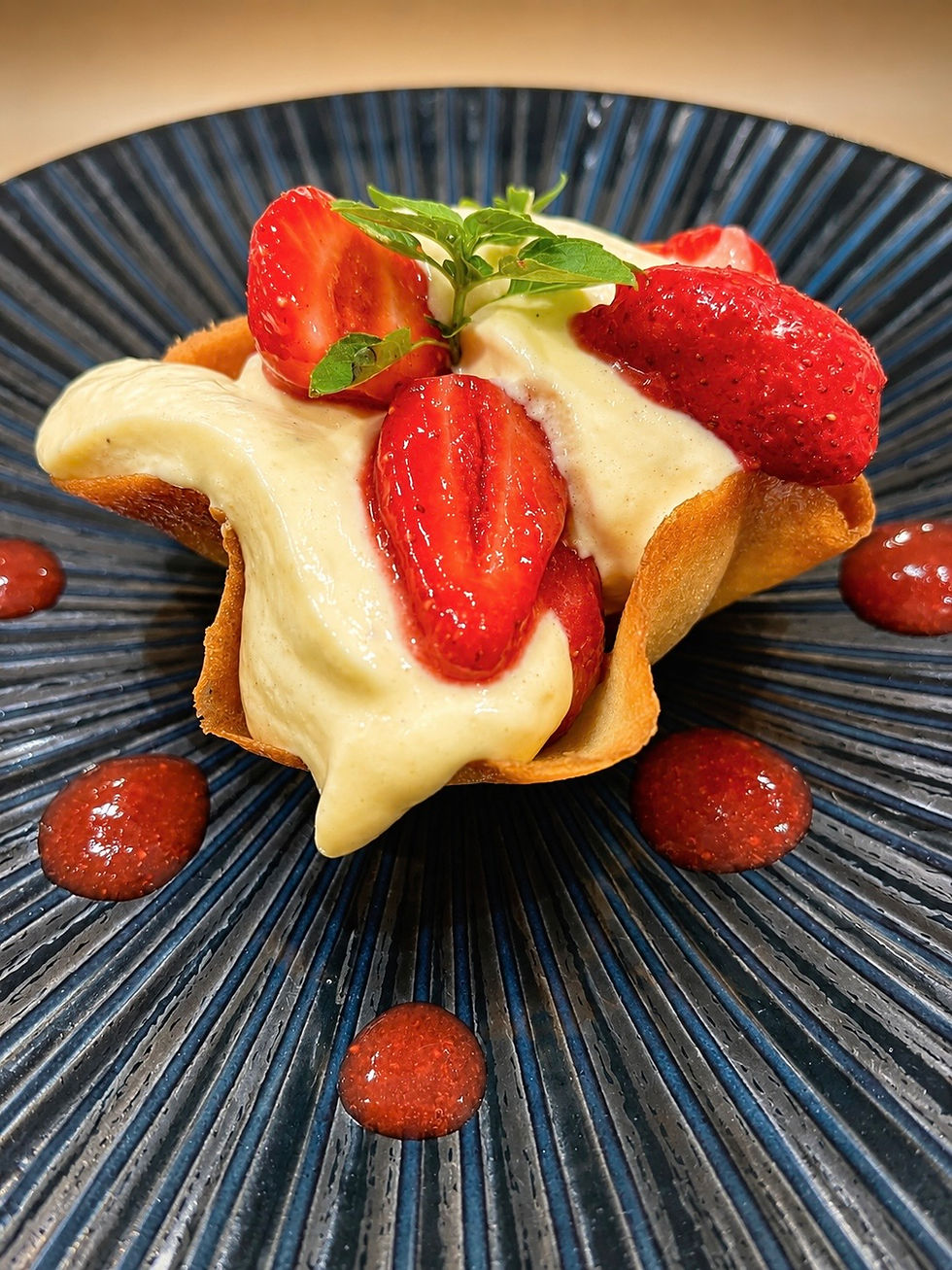 Tulipe croustillante de fraises
