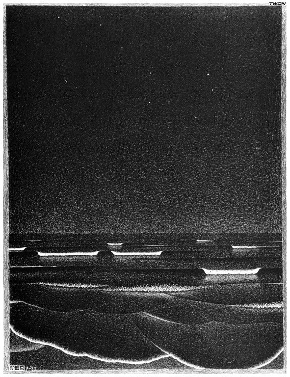 M.C. Escher’s Phosphorescent Sea (1933)