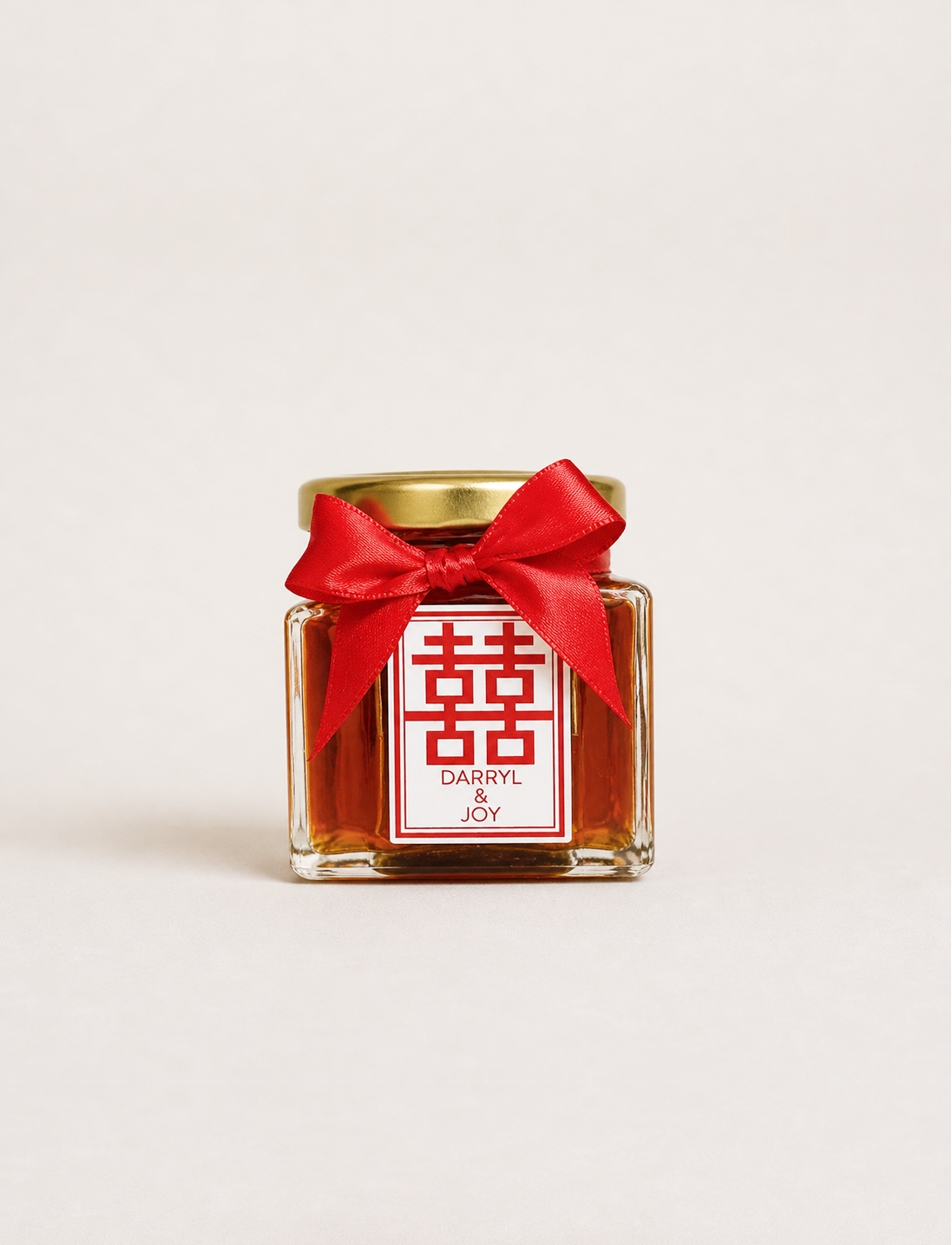 Double Happiness Shuangxi Honey in Hexagon Jar