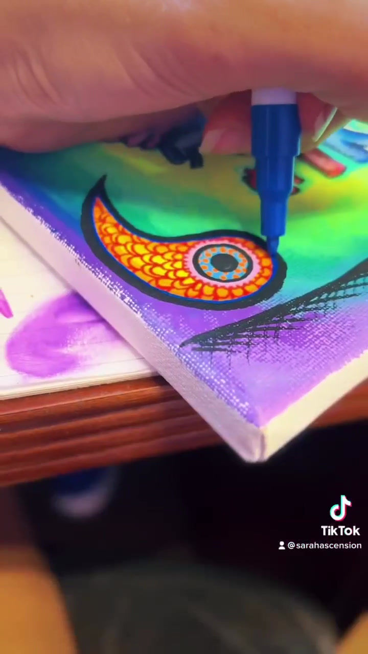 Thumbnail: Hands & Heart 8"X10" Stretched Canvas Painting