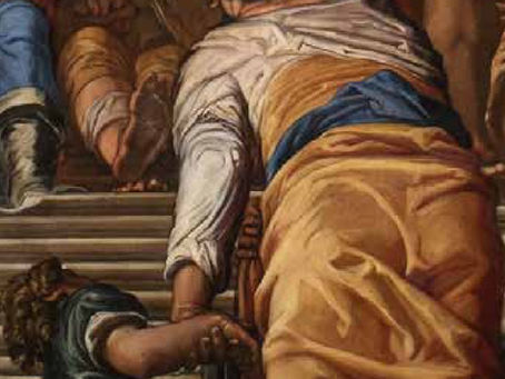 Il dipinto "San Rocco distribuisce i suoi beni ai poveri" di Giovanni Antonio Fumiani