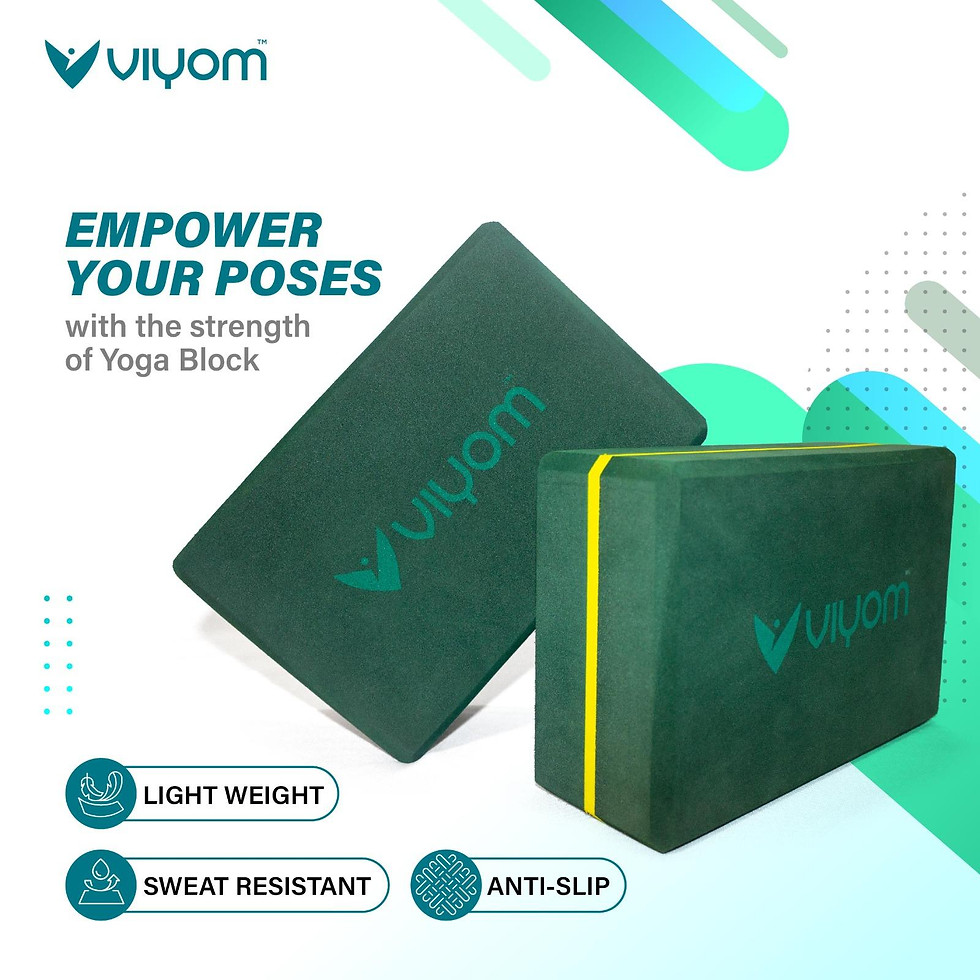 Thumbnail: Viyom Yoga Block | Yoga Brick (Set of 2, Extra Large Size), High De