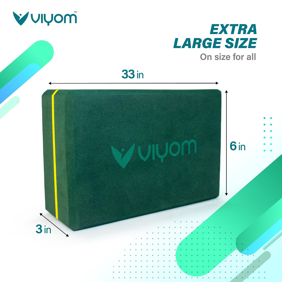 Thumbnail: Viyom Yoga Block | Yoga Brick (Set of 2, Extra Large Size), High De