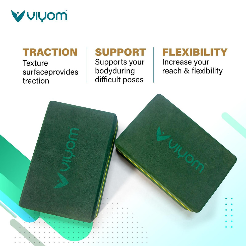 Thumbnail: Viyom Yoga Block | Yoga Brick (Set of 2, Extra Large Size), High De