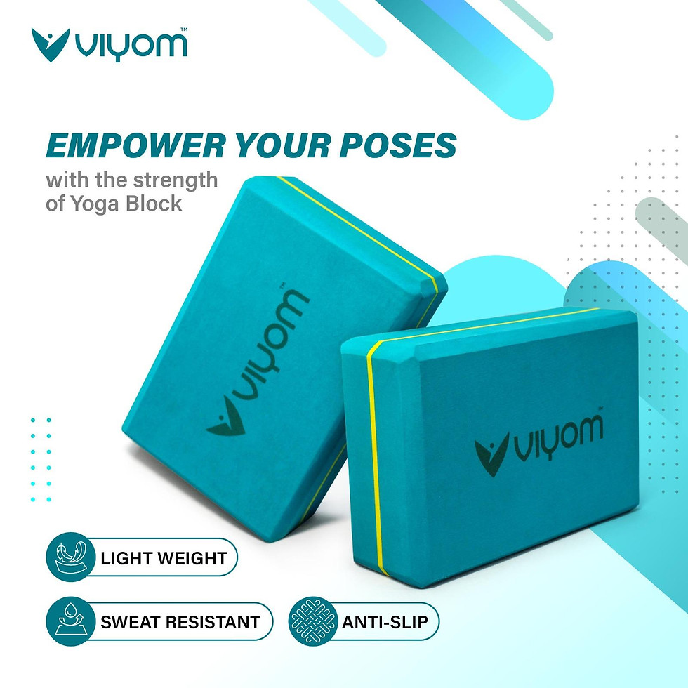 Thumbnail: Viyom Yoga Block | Yoga Brick (Set of 2, Extra Large Size), High De