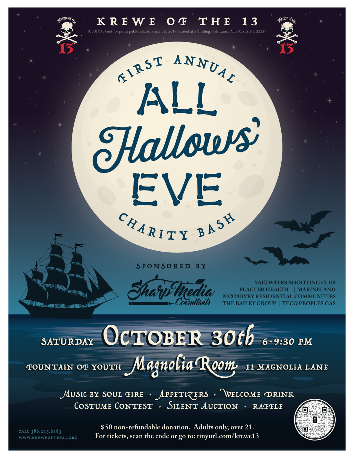 Poster with QR Code to Buy Tickets For Our
Fall Fundraiser - October 30, 2021 At The Fountain Of Youth content media