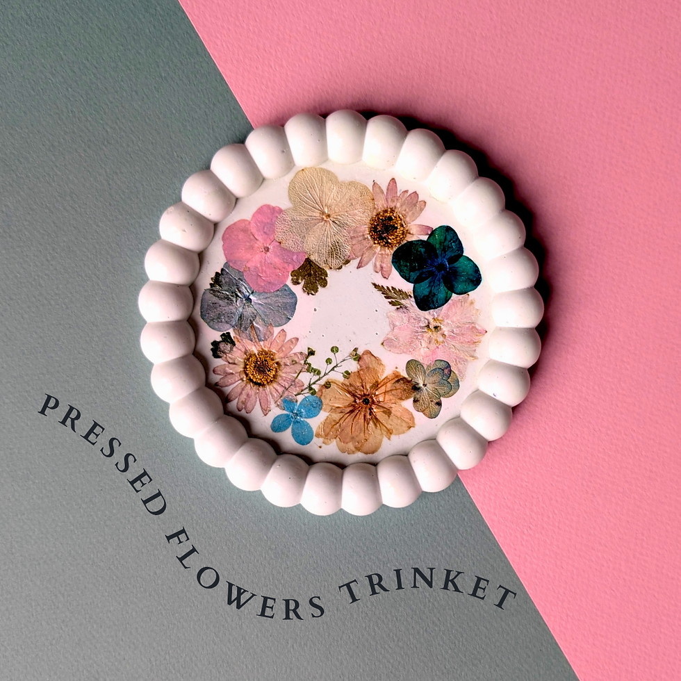 Pressed Flowers Bubble Trinket Dish - Eco-Resin Craft Workshop  