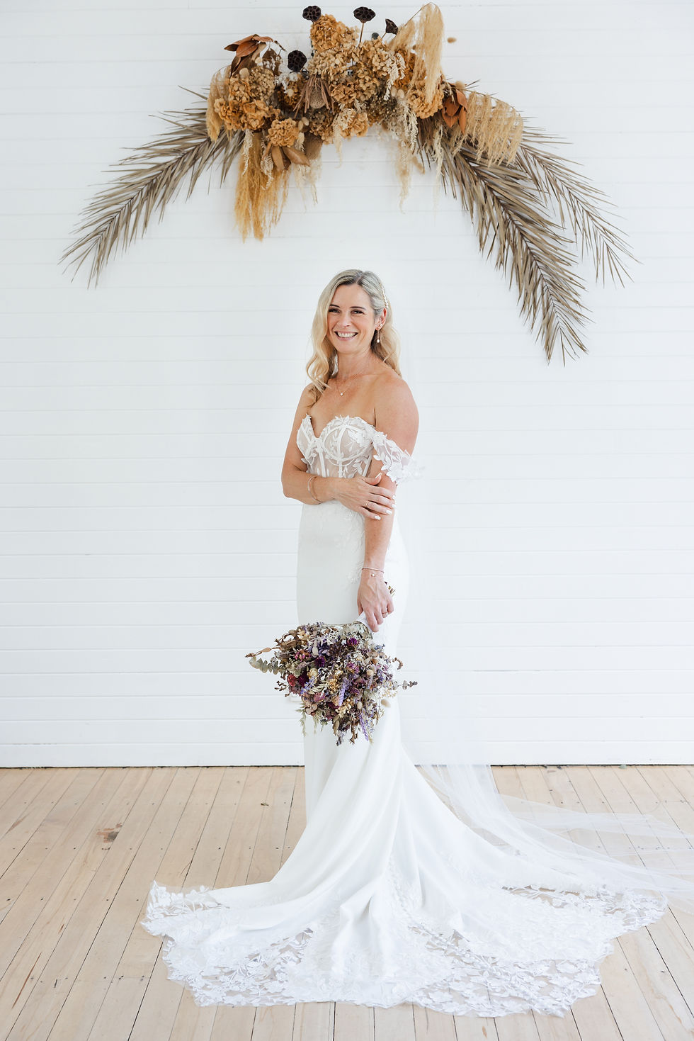 Beautiful Bride wearing a Madi Lane Wedding Dress NZ, purchased at Madison Rose Bridal, photographed by Tauranga Wedding Photographer, Rose Minnee