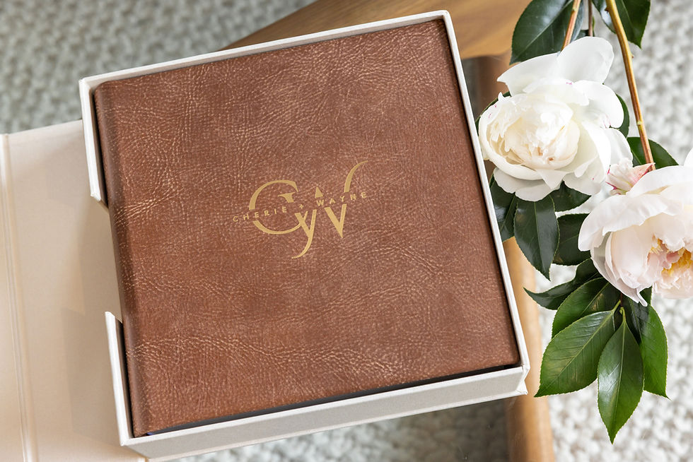 Queensberry Wedding Album, in its presentation box. Designed and Photographed by Rose Minnee Photography.